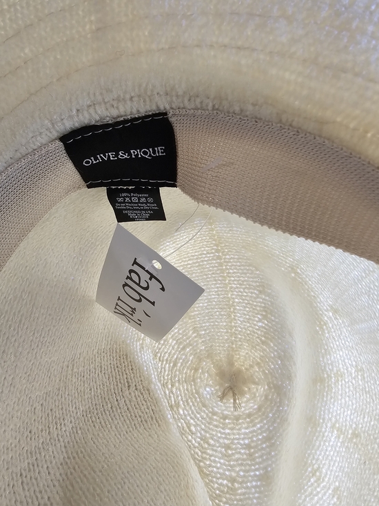 Olive & Pique Cream Straw Hat Dark Brown Band main image 5